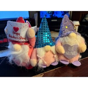 Lot of 3 Plush Gnomes/Valentine's Day~ Love Sentimental